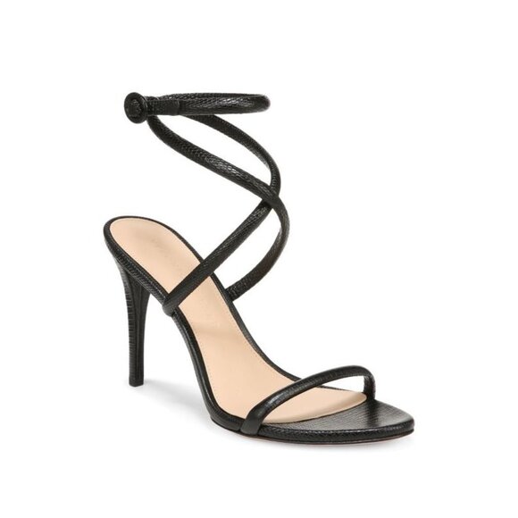 VERONICA BEARD Marceline Leather Strappy Sandals in Black Size 8 - Picture 2 of 15